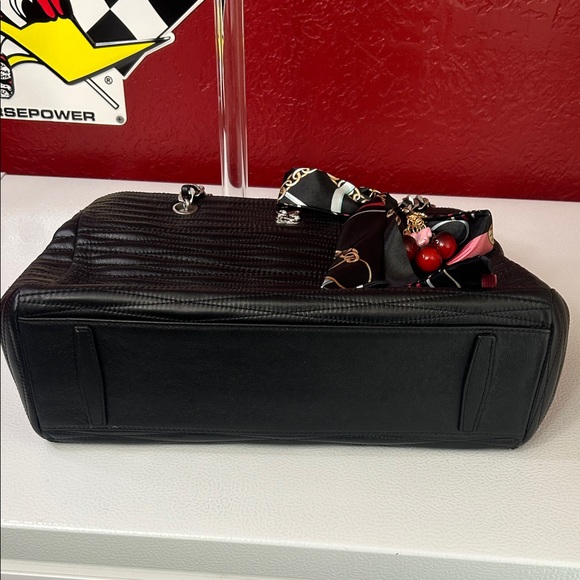 Louis Quatorze Black Tote with Chain Straps - Picture 11 of 13